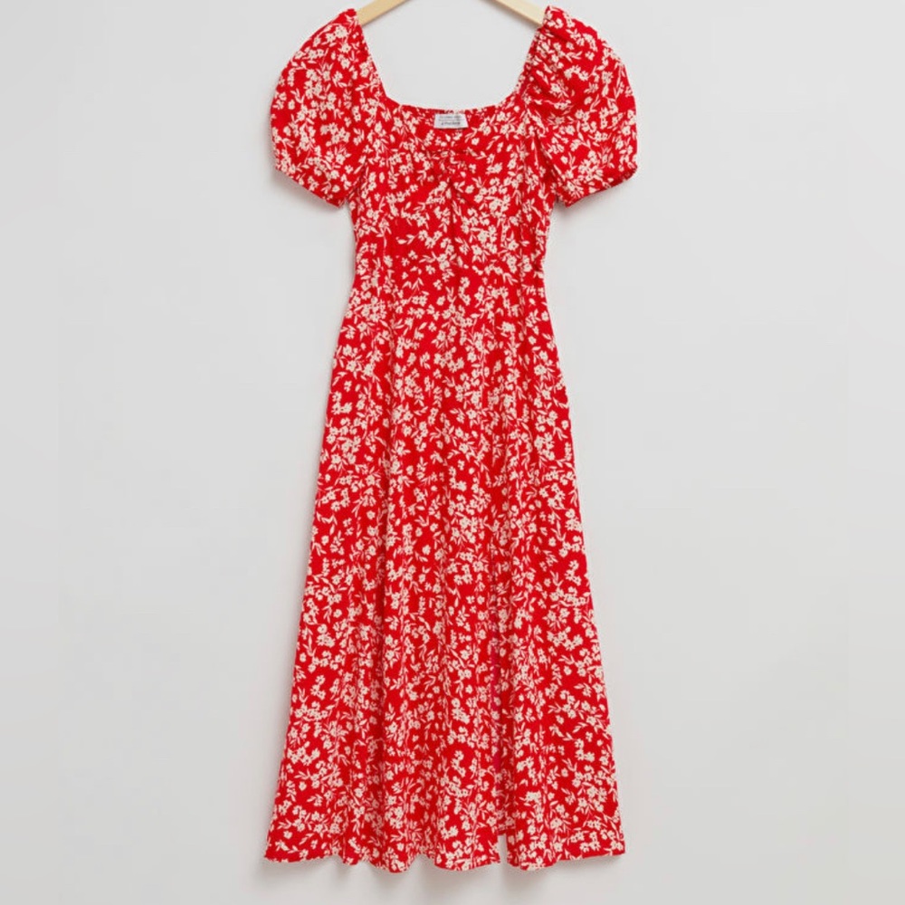 & other stories red floral dress size 2 NWO excellent condition